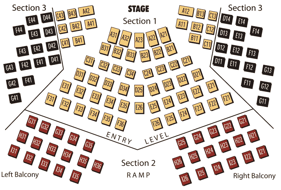 Individual Tickets / Seating Chart / Table Views ⋆ La Comedia Dinner